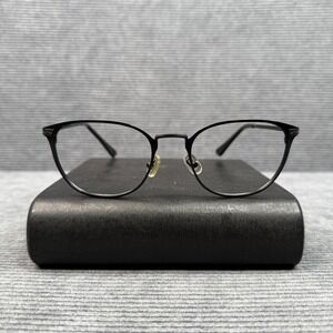 RUEDUFOU Black Metal Round Eyeglasses Frames RDF Logo Y2k